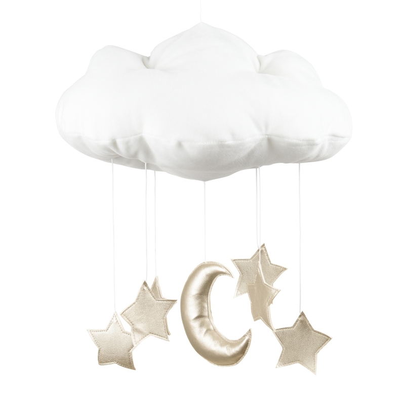 Cotton Sweets Mobile Wolke Mond Sterne Weiss Gold Online Kaufen