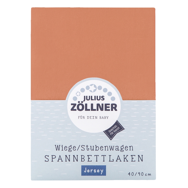 Wiegenlaken Jersey rost 90x40cm