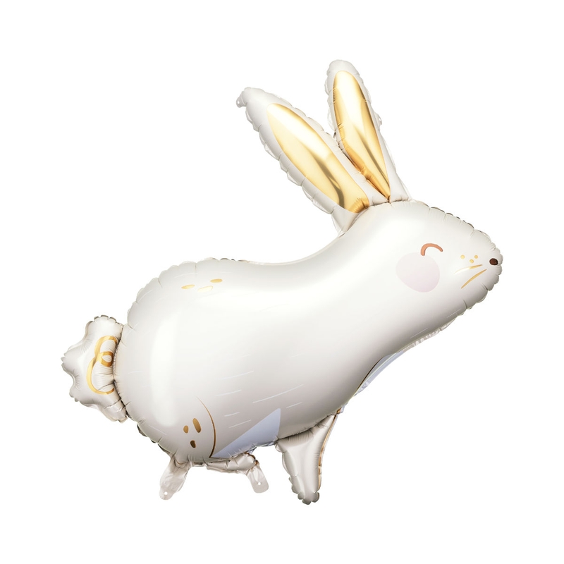 Folienballon Hase creme/gold 72cm