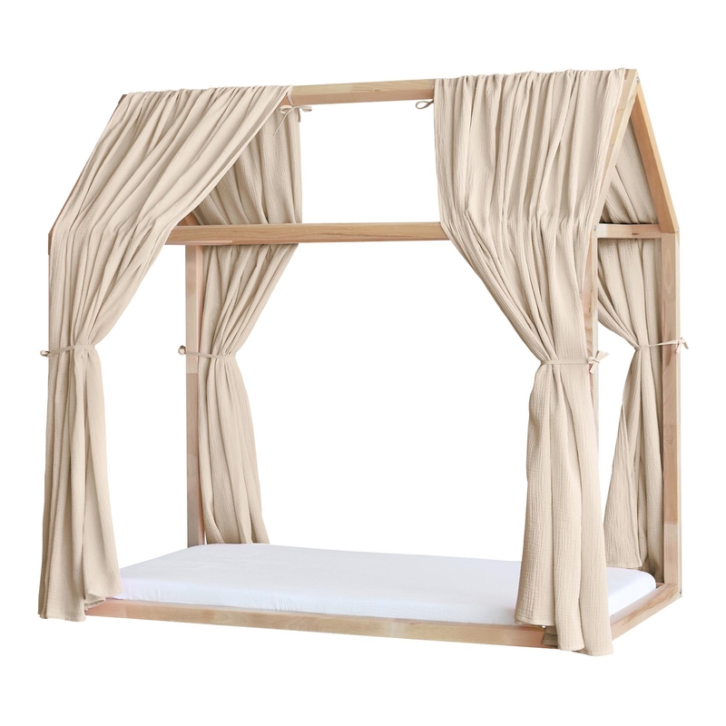 2er Set Hausbett-Himmel beige 315cm