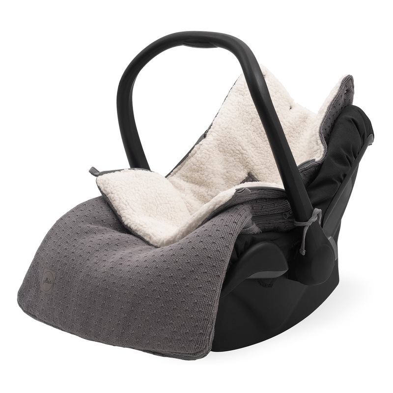 Fußsack &#039;Bliss Knit&#039; Strick/Plüsch grau