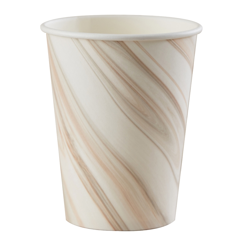 Pappbecher &#039;Marmor&#039; creme 8 St.