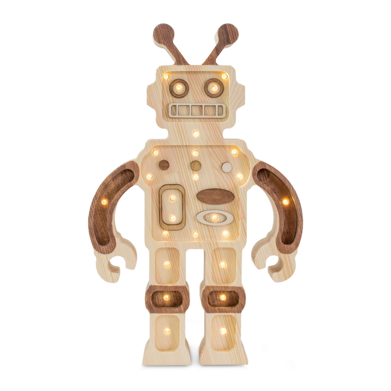 LED Kinderlampe &#039;Roboter&#039; natur 39cm dimmbar