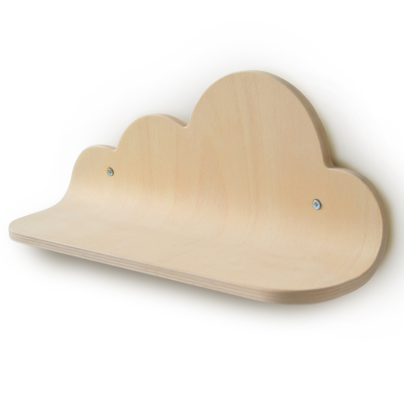 Wandregal &#039;Wolke&#039; Holz 33x15cm