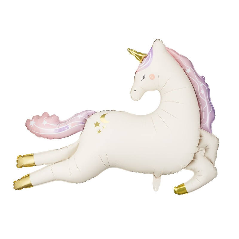 Folienballon Einhorn weiß/rosa 113x83cm