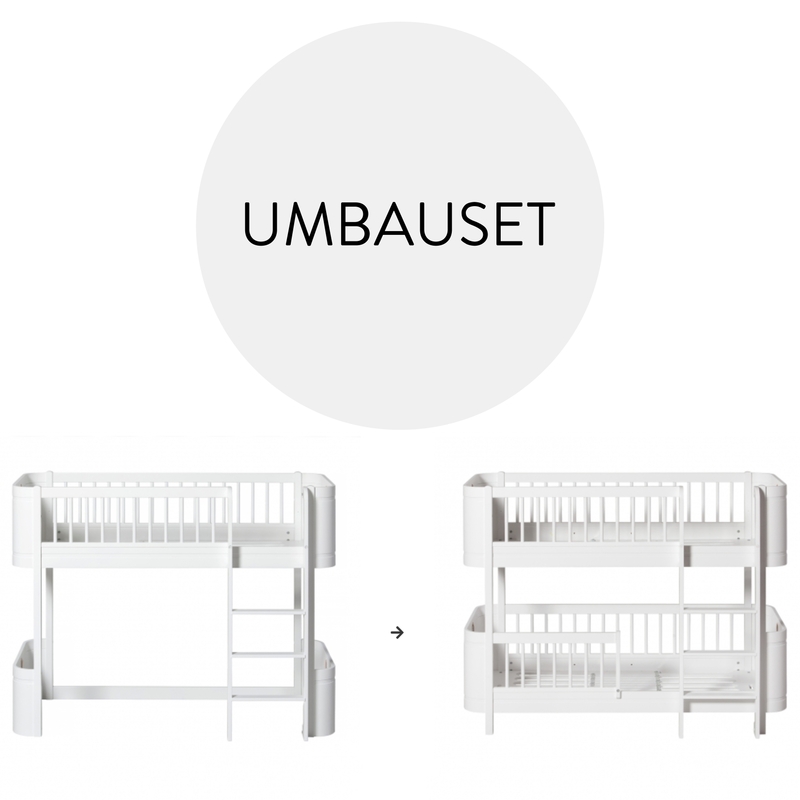 Umbauset - Halbhochbett zum Etagenbett &#039;Mini+&#039; weiß