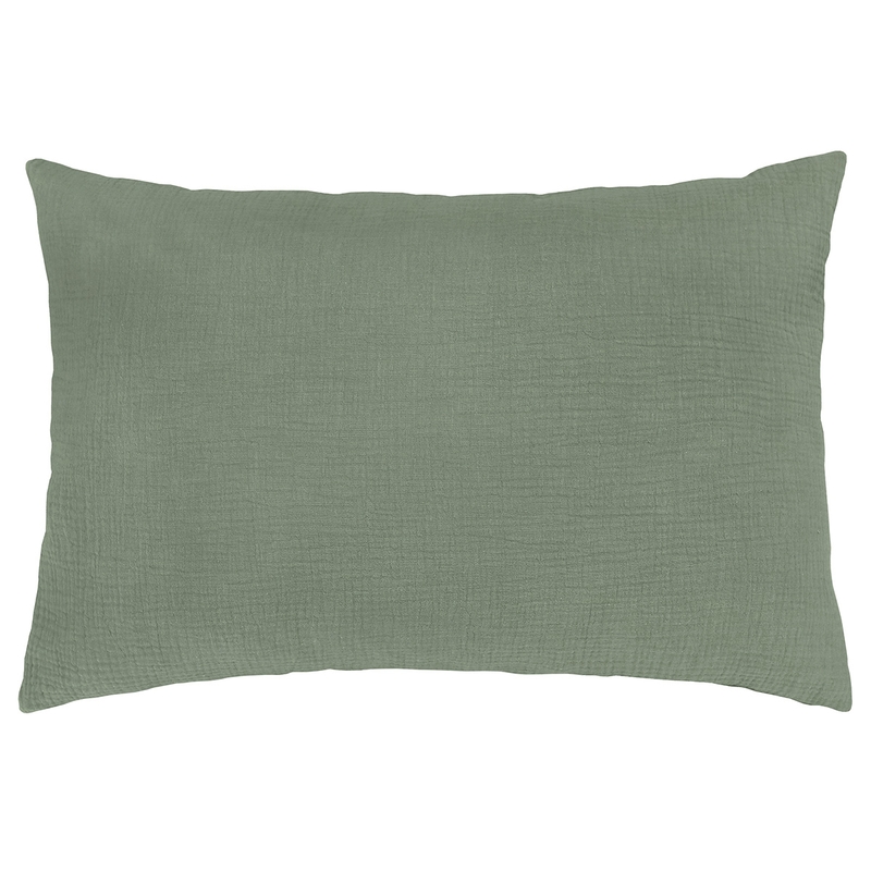 Kissenbezug Musselin khaki 40x60cm