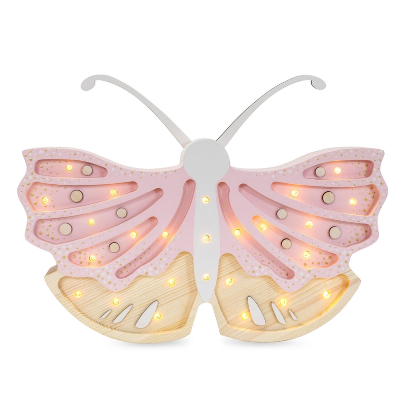LED Kinderlampe &#039;Schmetterling&#039; rosa dimmbar