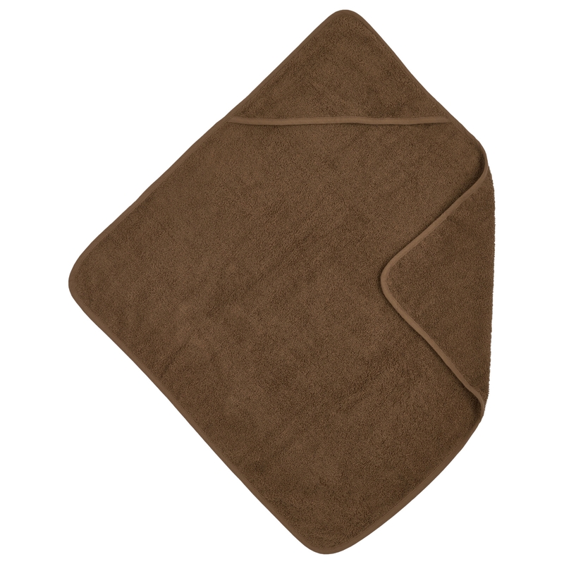 Kapuzentuch Frottee braun 75x75cm