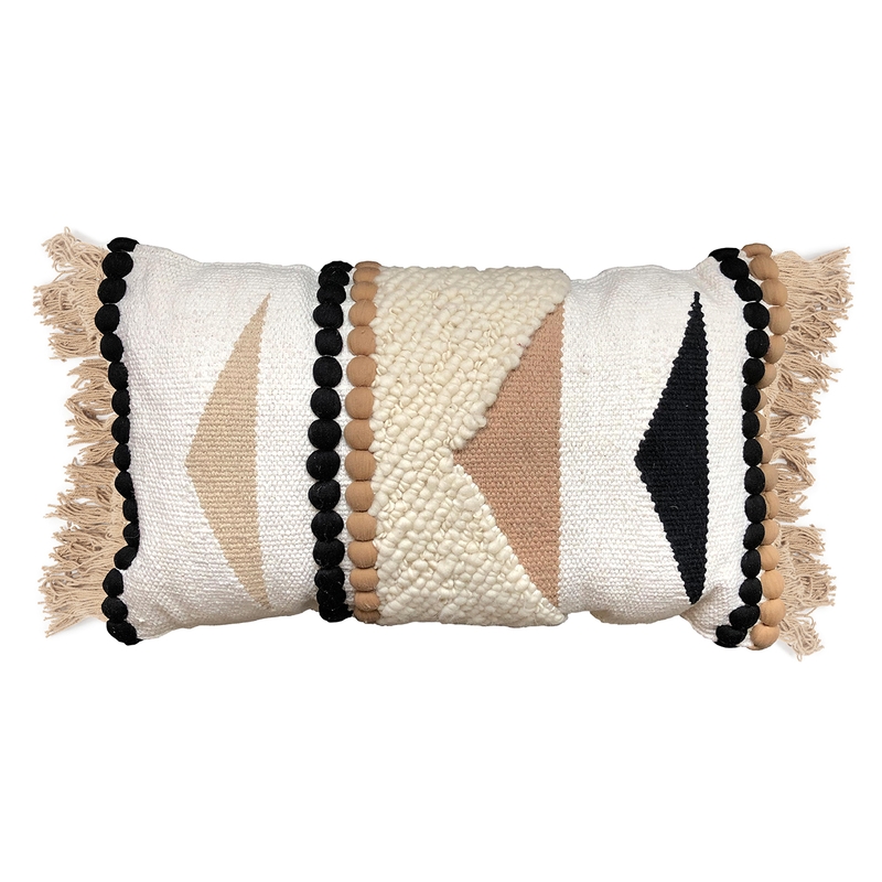 Kissen 'Marnie' schwarz/beige ca. 35x55cm