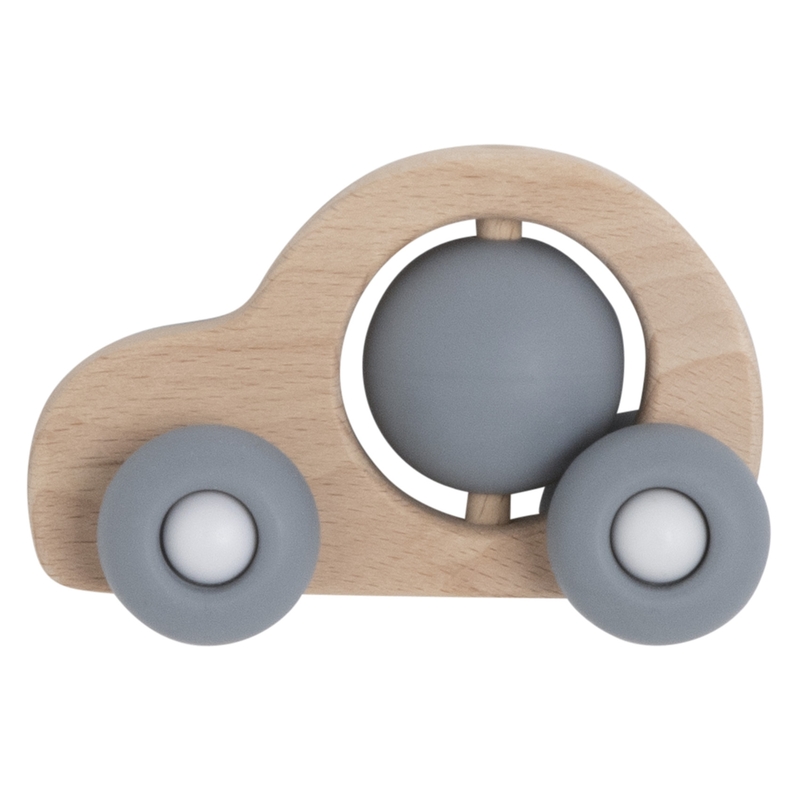 Greifling 'Auto' aus Holz graublau ab 6 Monaten