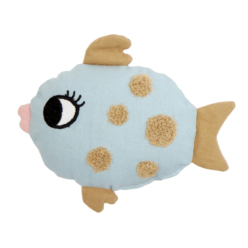 Rassel & Kuscheltier 'Fisch' hellblau