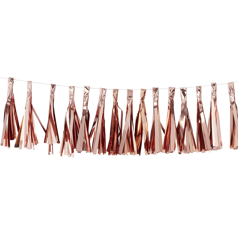 DIY-Quastengirlande roségold&#039; 200cm