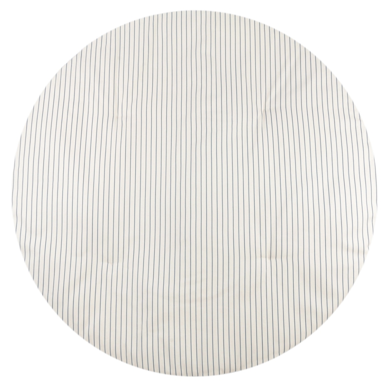 Bio Spielmatte &#039;Stripes&#039; rund creme/blau 110cm