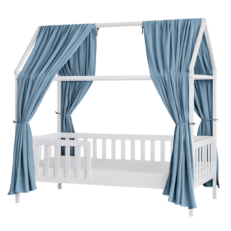 2er Set Bio Hausbett-Himmel rauchblau 350cm