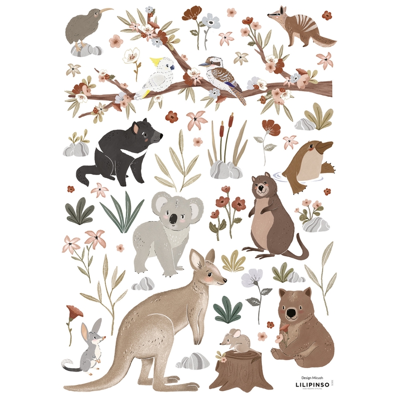 Wandsticker &#039;Australian Animals&#039;