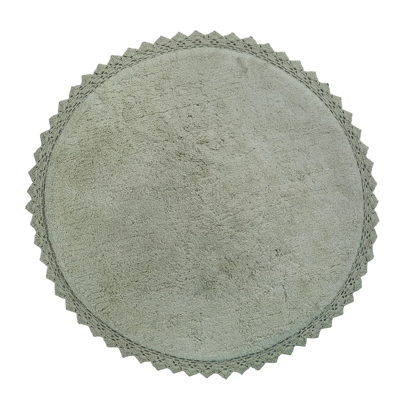 Teppich &#039;Perla&#039; rund olivgrün 110cm waschbar