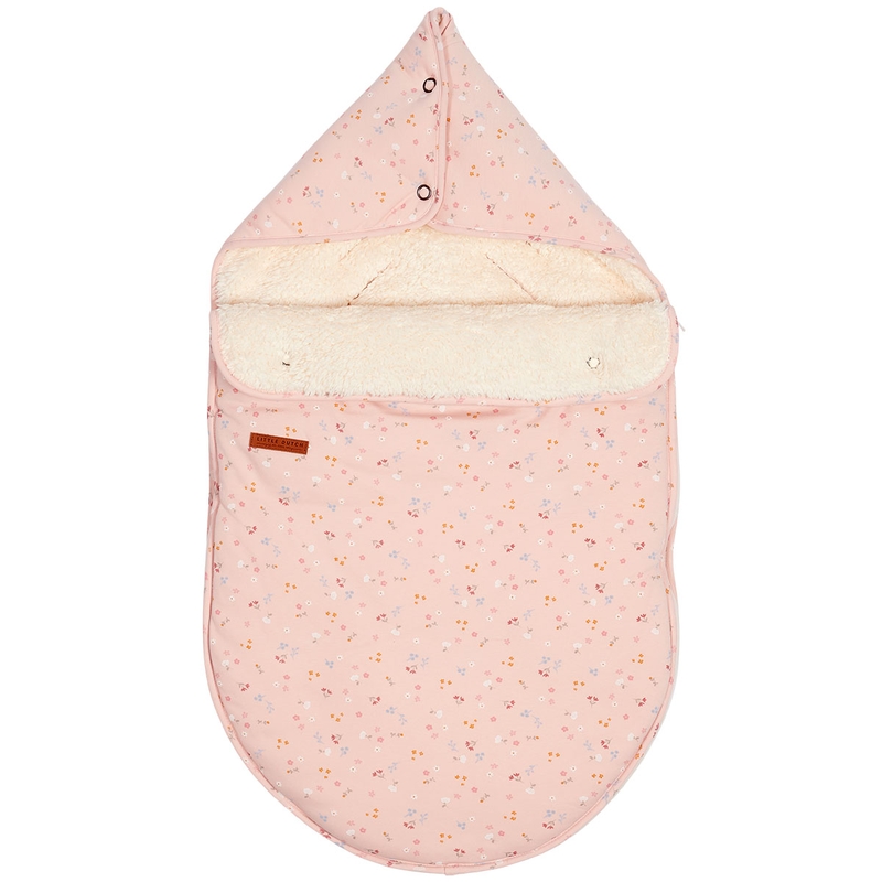 Baby-Fußsack &#039;Little Pink Flowers&#039; Fleece rosa
