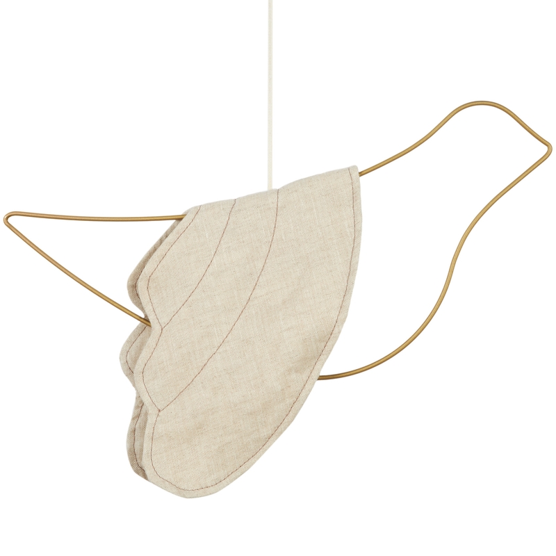 Organic Leinen Mobile &#039;Bird&#039; greige