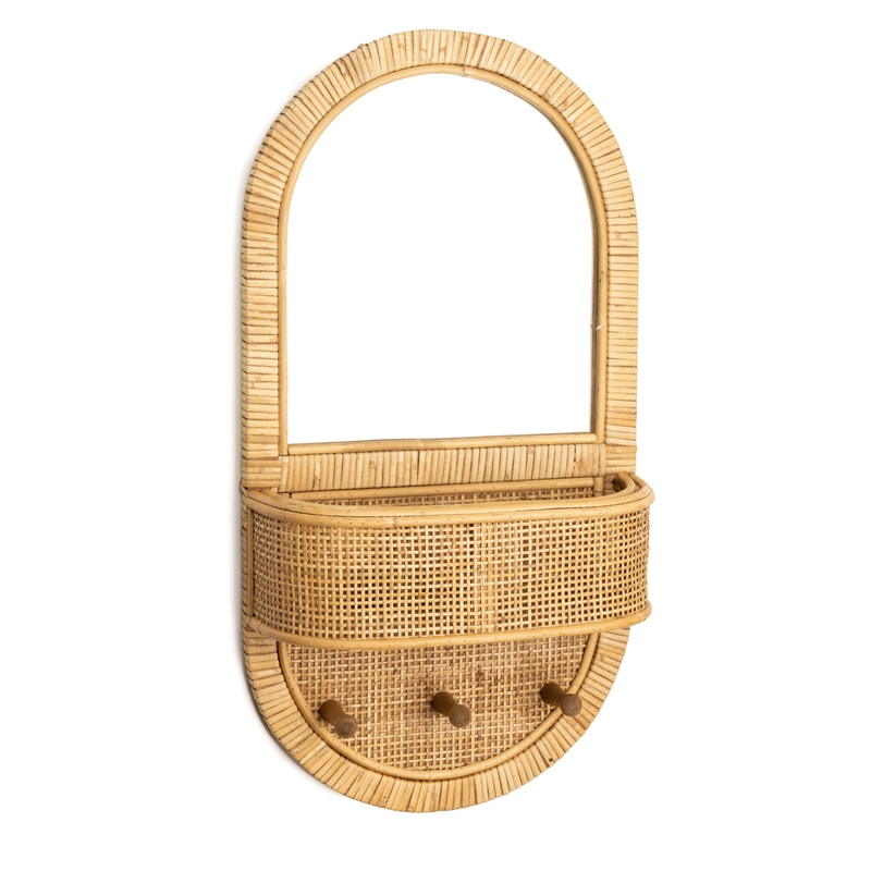Spiegel &#039;Mees&#039; Rattan 32x41cm