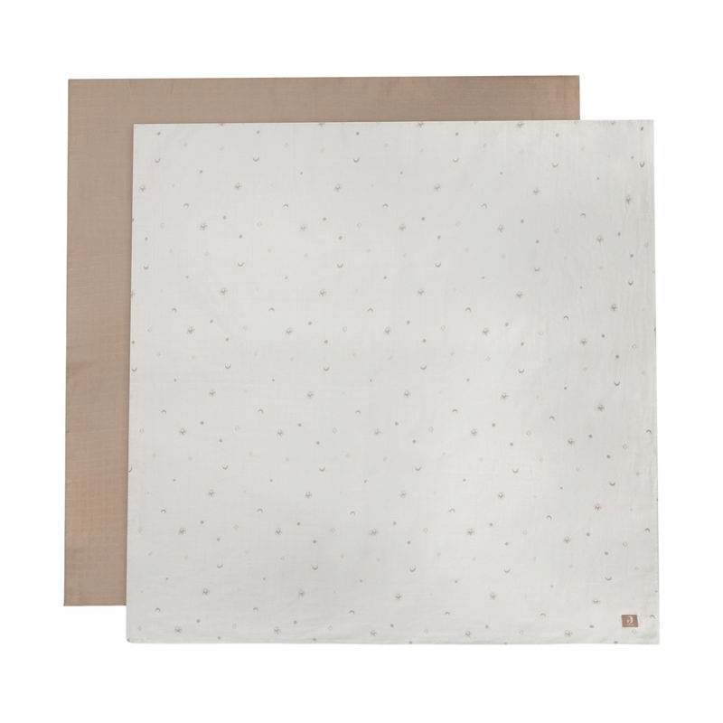 Pucktücher &#039;Stargaze&#039; braun 2er Set 115x115cm