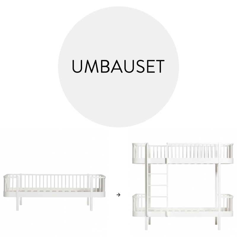 Umbauset &#039;Wood&#039; - Bettsofa zum Etagenbett weiß