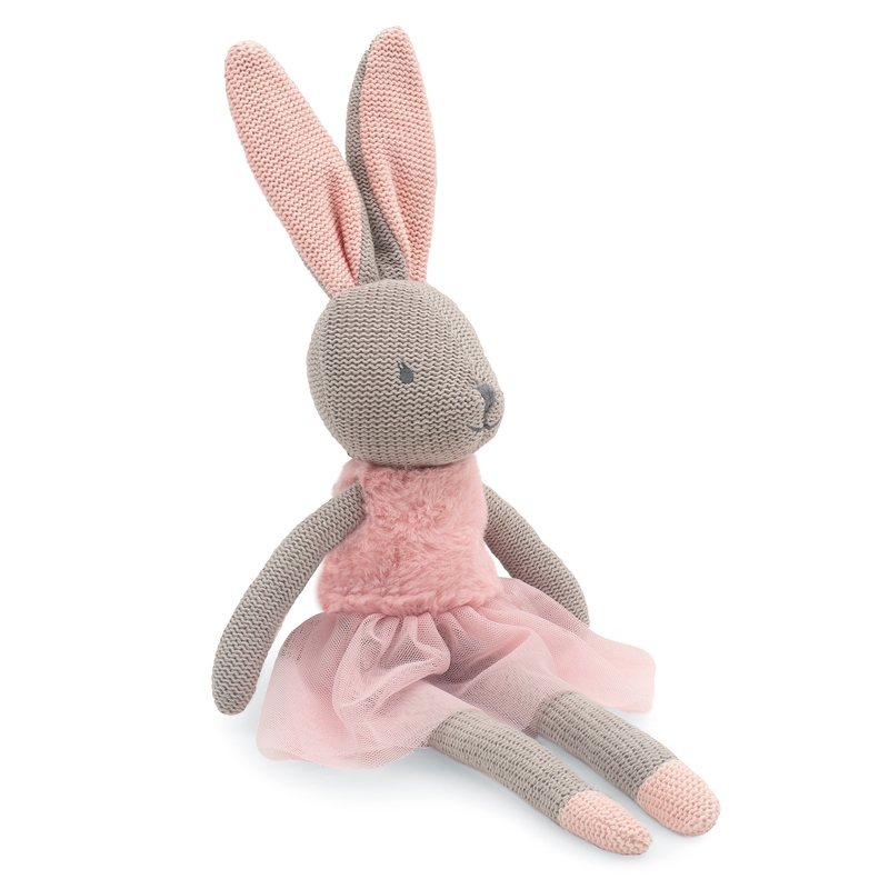 Kuscheltier &#039;Hase Nola&#039; Strick rosa/grau 50cm