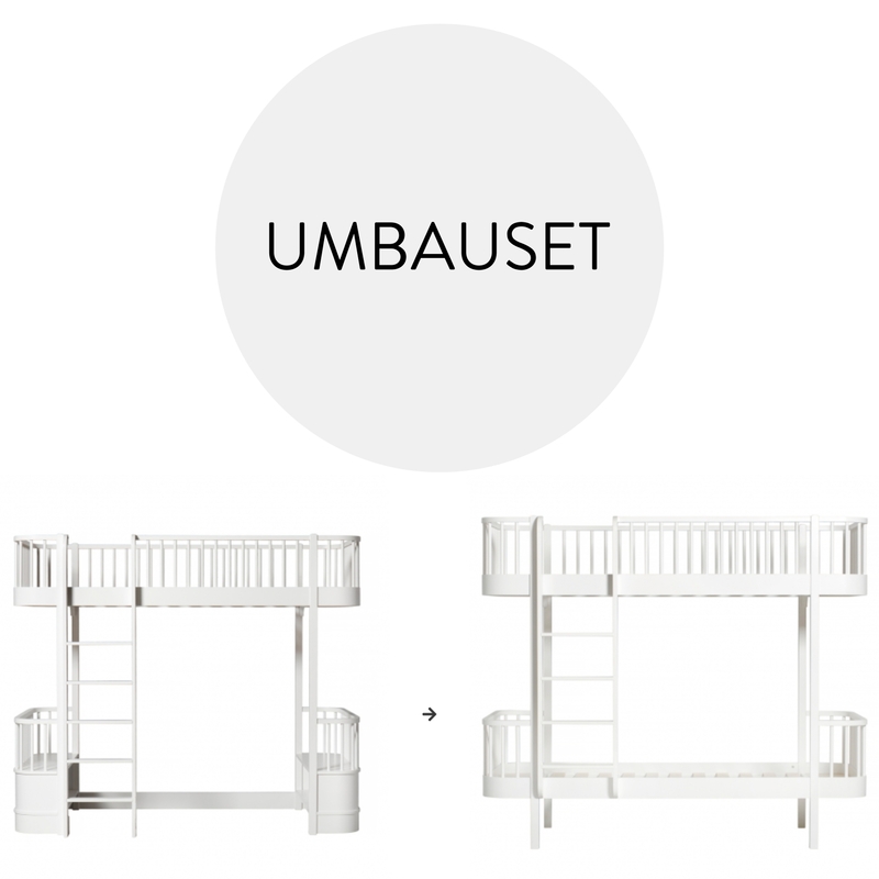 Umbauset 'Wood' - Hochbett zum Etagenbett weiß
