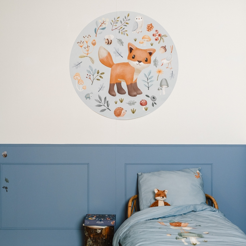 Tapetensticker &#039;Forest Wonders&#039; Fuchs blau 100cm