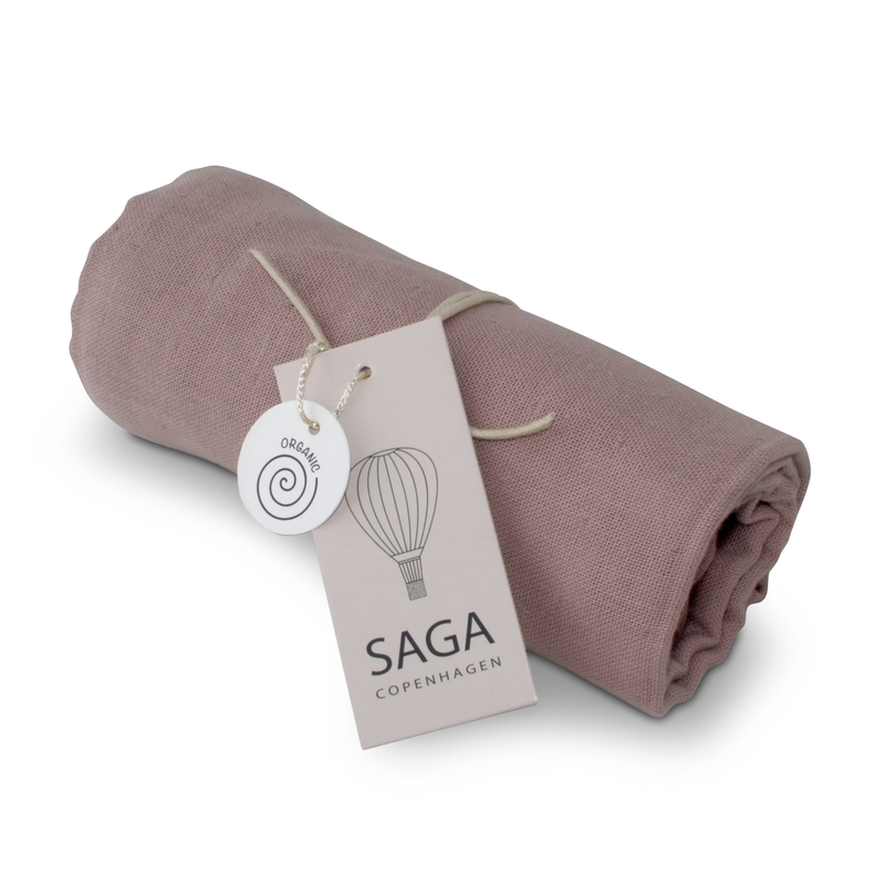 Bio Mulltuch 'Vidar' mauve 70x70cm