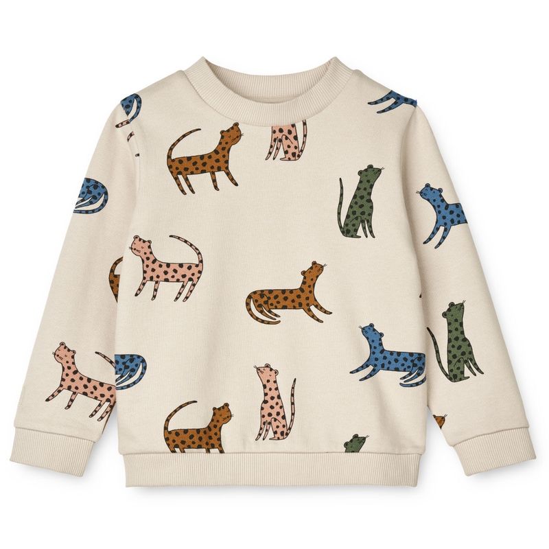 Kinder Pullover &#039;Leopard&#039; Baumwolle multi mix
