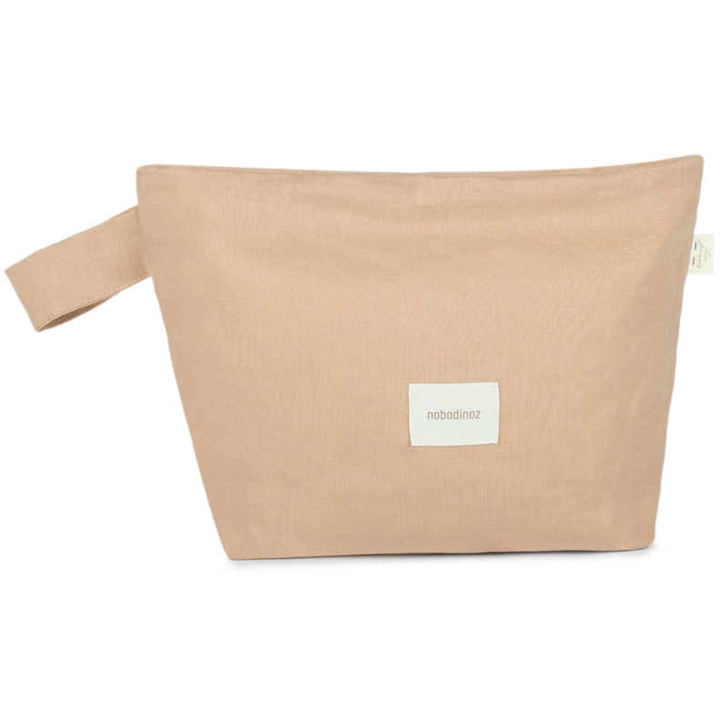 Kosmetiktasche Leinen sand 34cm