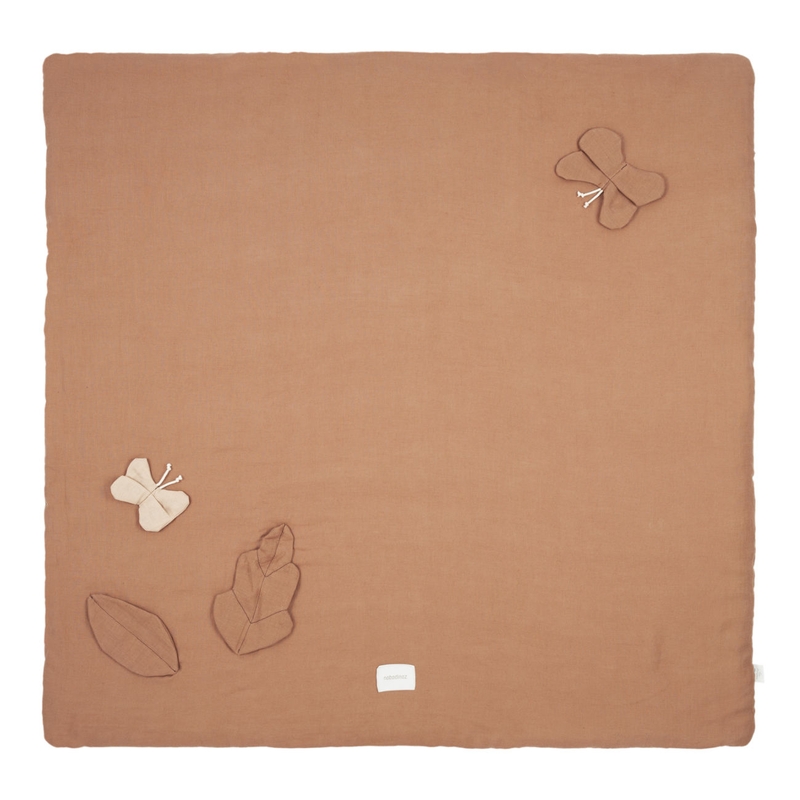 Spielmatte Leinen noisette 98x98cm