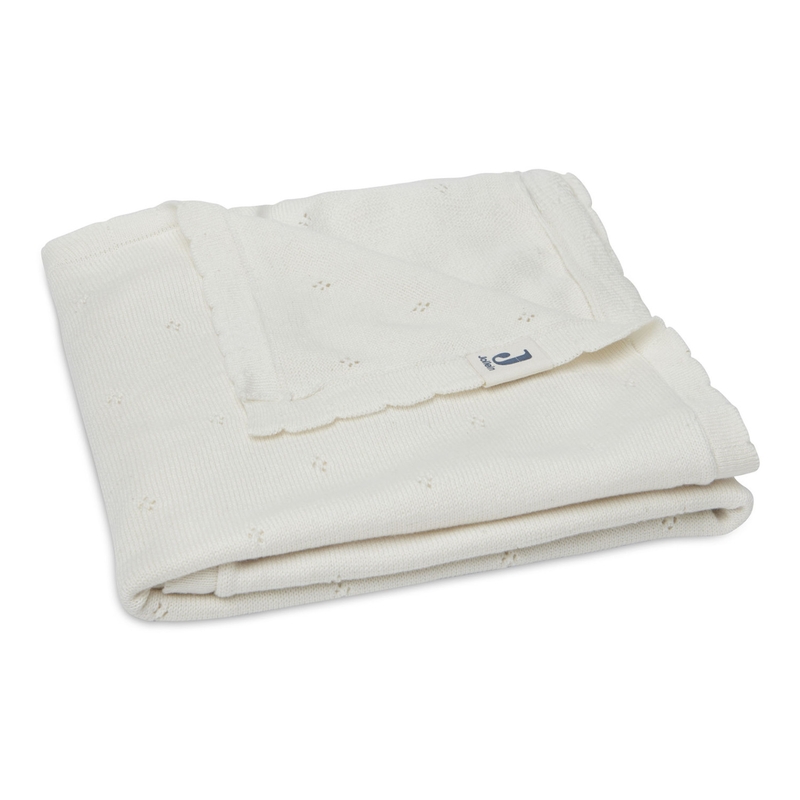 Kuscheldecke &#039;Pointelle&#039; creme
