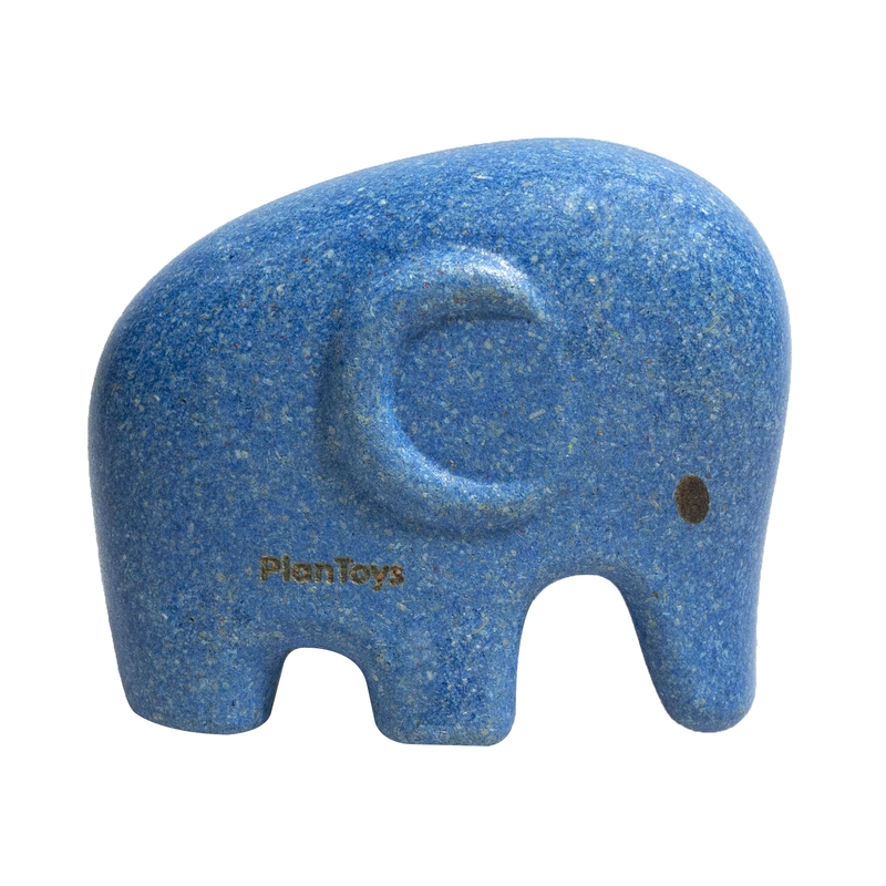 Holztier &#039;Elefant&#039; blau ca. 7cm ab 1 Jahr