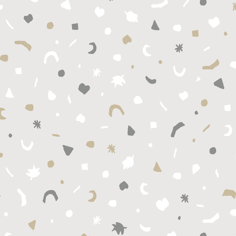 Vliestapete &#039;Mini Me&#039; Mosaik grau/beige