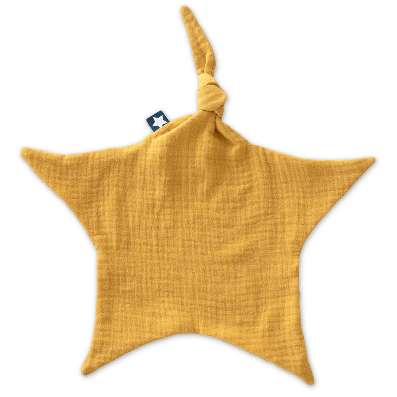 Schnuffeltuch Musselin senfgelb ca. 35cm