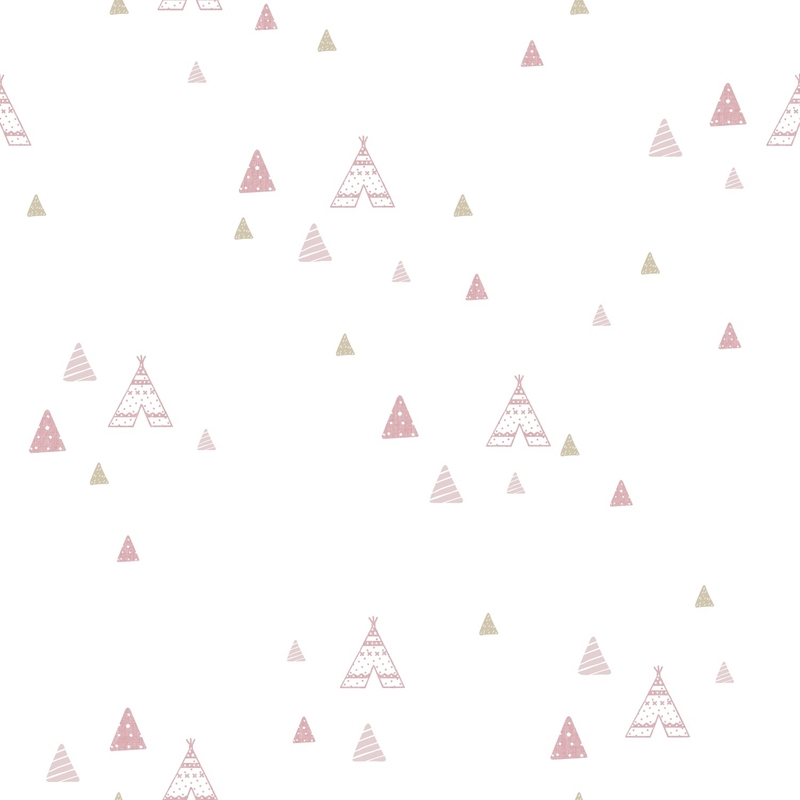 Vliestapete &#039;Tipi&#039; altrosa/beige