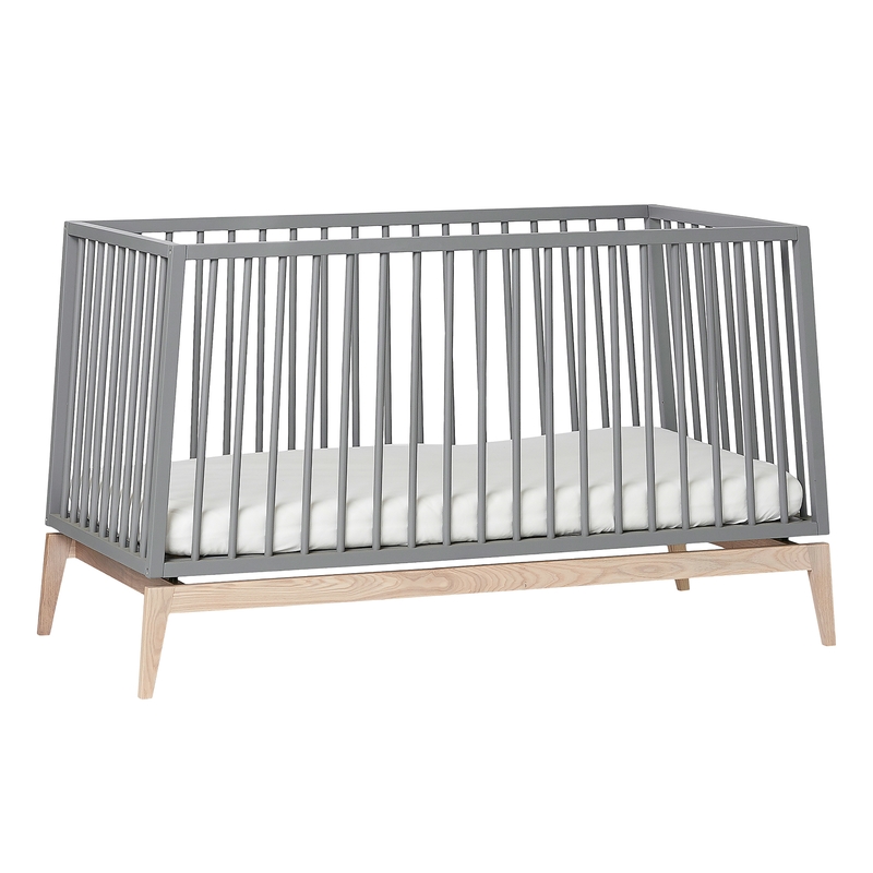 Babybett &#039;Luna&#039; grau/natur 70x140cm