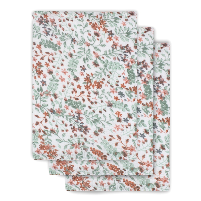 Waschlappen 'Bloom' 3er Set Musselin