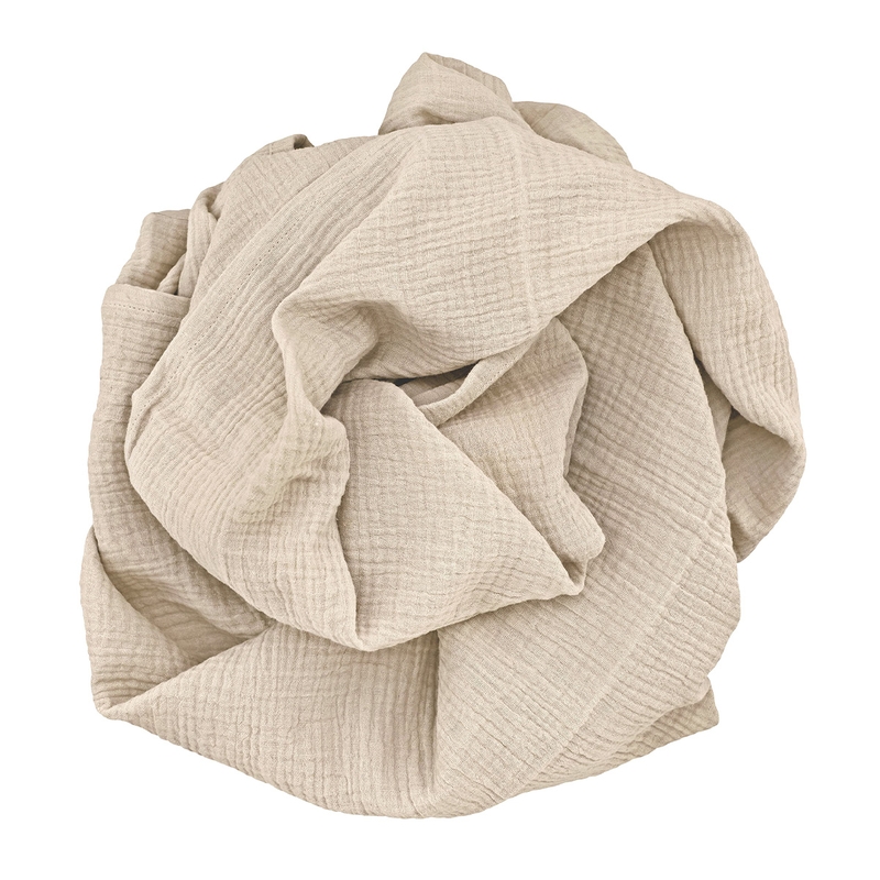 Swaddle/Pucktuch Musselin beige 120x120cm