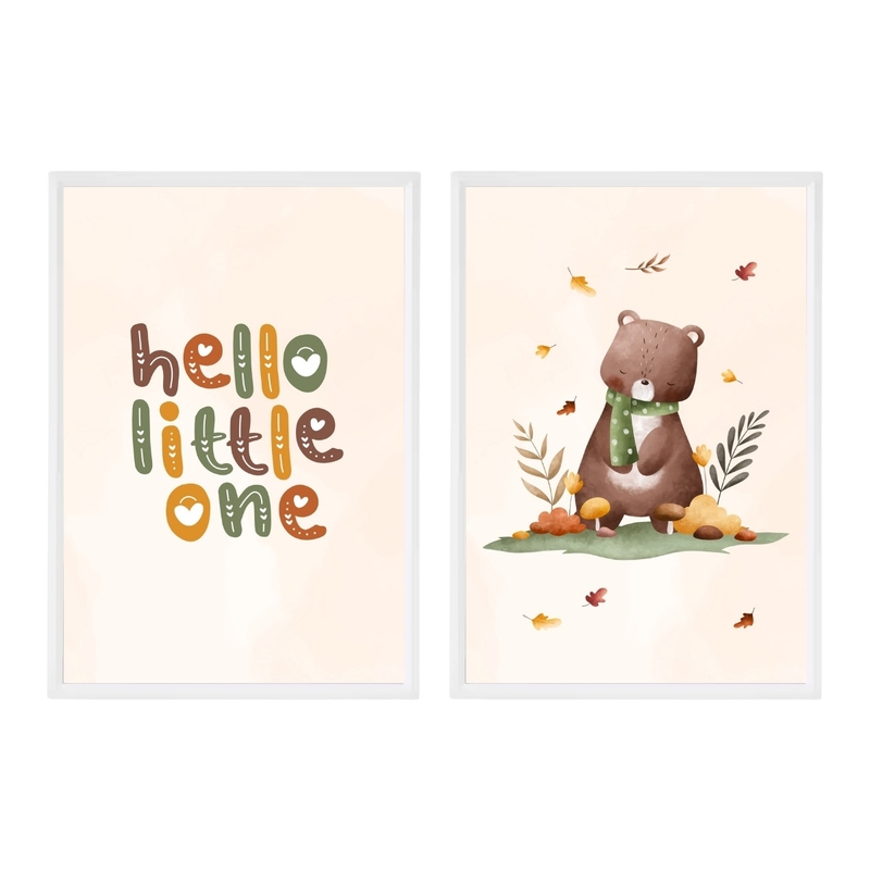 Kinderposter 2er Set &#039;Little One&#039; DIN A4