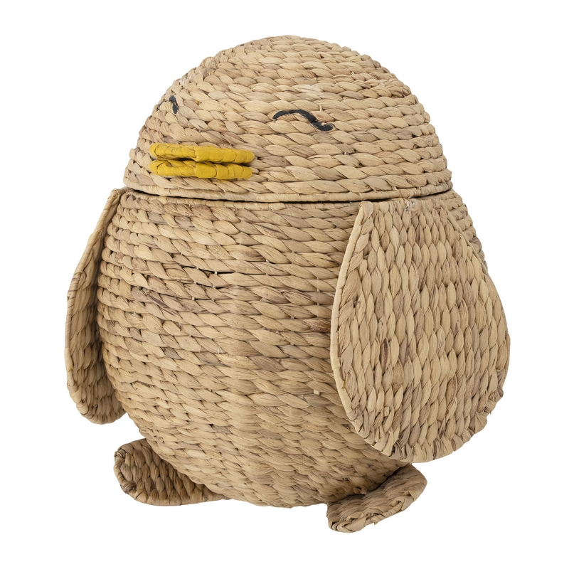 Korb mit Deckel &#039;Pinguin Pingo&#039; Wasserhyazinthe