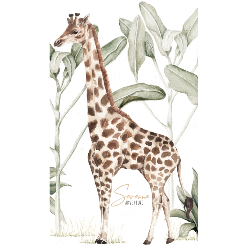 Wandsticker 'Giraffe' beige/braun 77cm