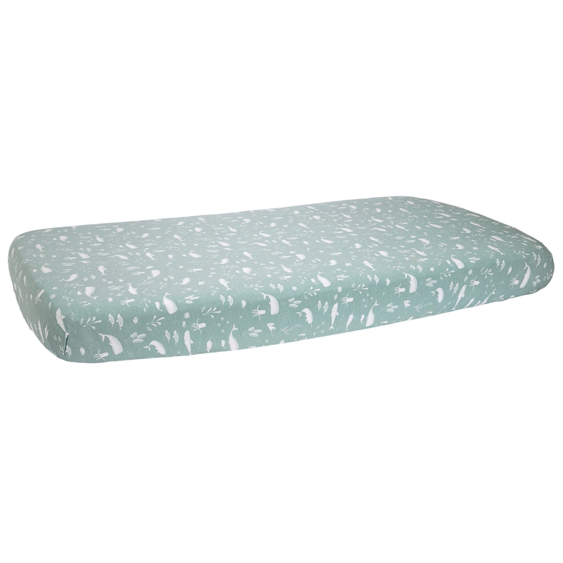Baby Bettlaken 'Ocean' mint 70x140cm