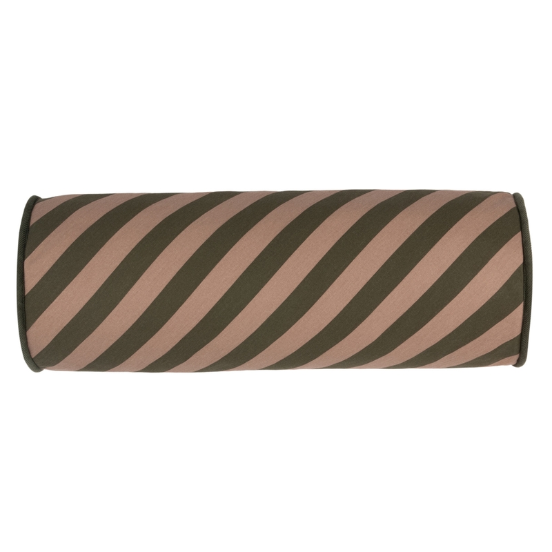 Bio Kissenrolle &#039;Majestic&#039; green/taupe 50x18cm