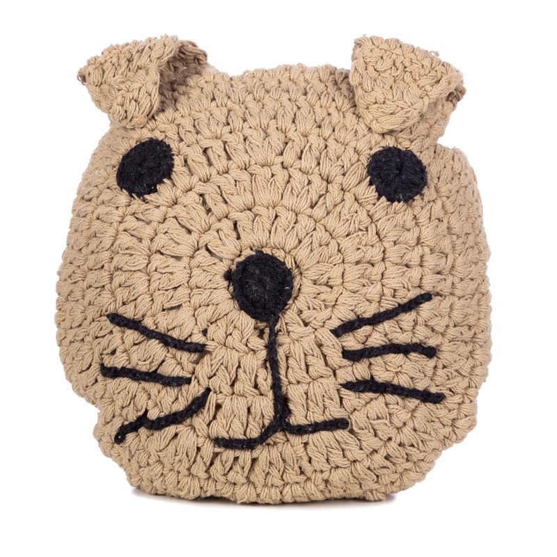 Kissen 'Katze' beige 38cm