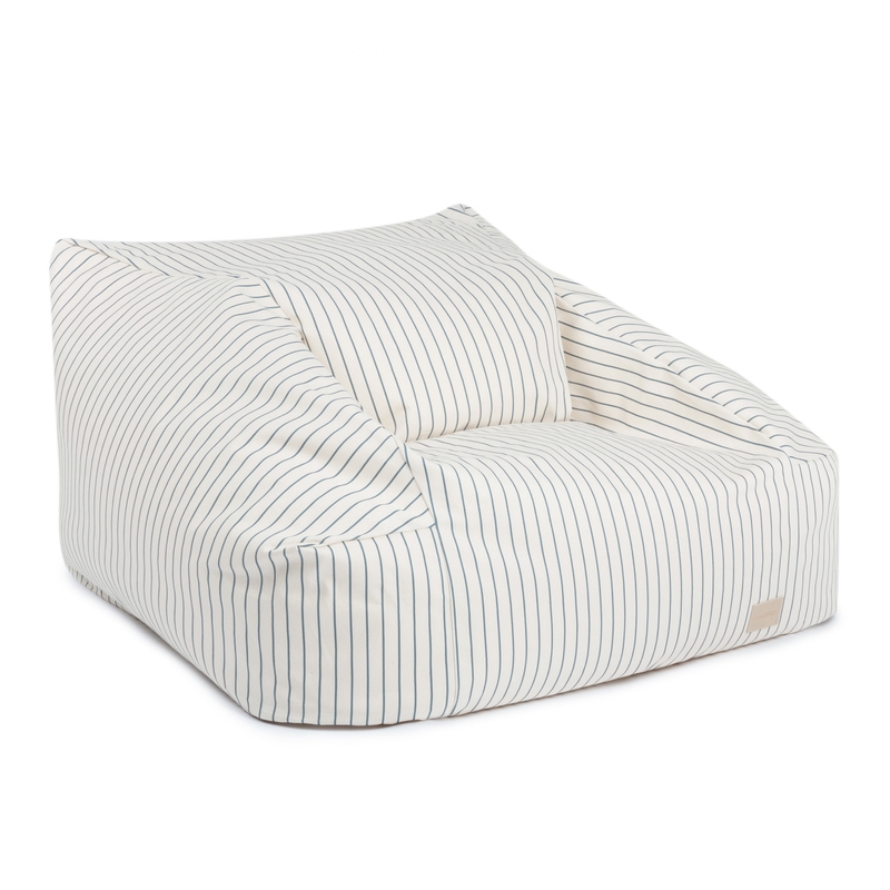 Bio Sitzsack/Sessel &#039;Stripes&#039; creme/blau