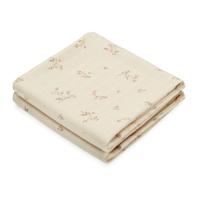 Mulltücher 'Ashley' creme 2er Set 70x70cm