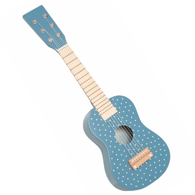 Gitarre aus Holz Punkte blau ab 3 Jahren
